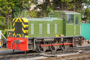 vintage diesel locomotive circa 1960