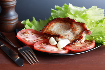 Roasted Pork On Plate
