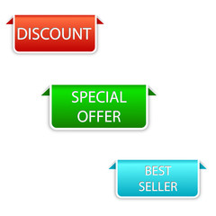 vector design set of elements in three colors red, green, blue -