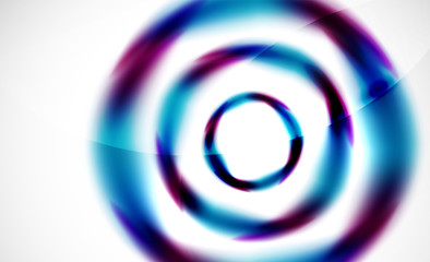 Glossy blurred swirl circle shapes abstract background