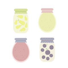 Jam in jars. Vector illustration
