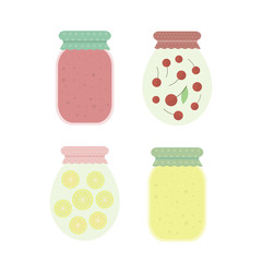Jam in jars. Vector illustration