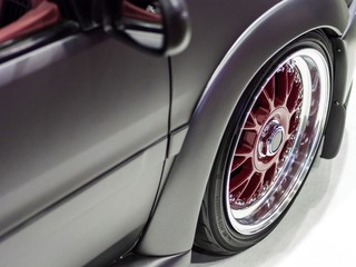 Modern fast car close-up