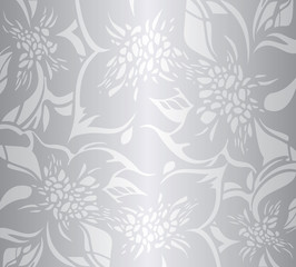 Silver  floral decorative holiday background design