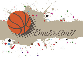 Abstract splash.Basketball  background with colorful dots