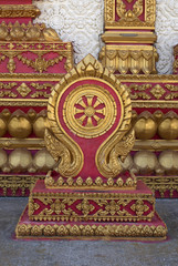 Obraz premium Beautiful boundary in Buddhist temple in Texas