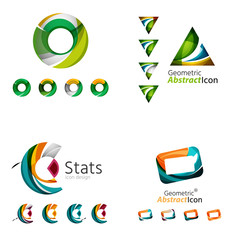 Universal abstract geometric shapes - business emblems