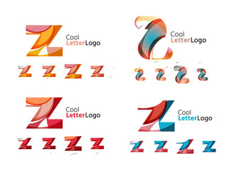 Letter business emblem collection