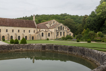 Fototapeta na wymiar The Cistercian Abbey of Fontenay in France, A World Heritage Site