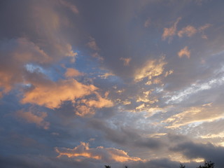 夜明けの空　雲
