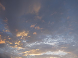 夜明けの空　雲