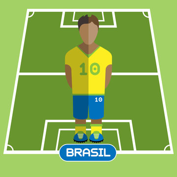 Computer game Brasil Football club player
