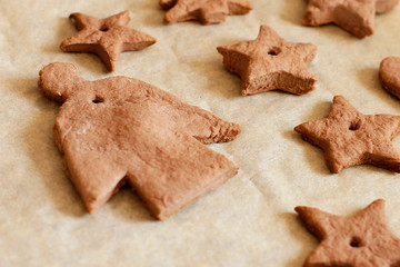Angel and star cookies for Christmas homemade
