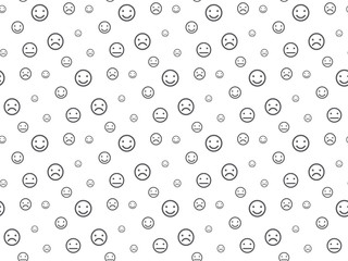 Smiley faces seamless pattern background