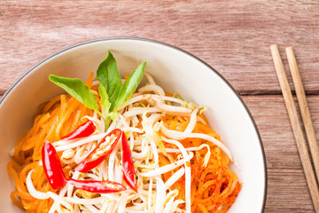 Thai style noodles, Pad-Thai, Thai cuisine.