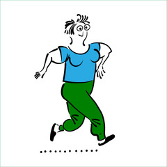 Obraz premium Exercising old woman. Pilates poses set