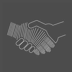 Abstract icon of handshake
