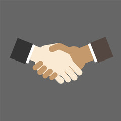 Abstract icon of handshake

