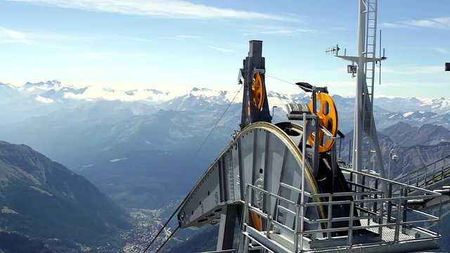 Monte bianco in funivia