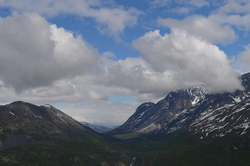 Rocky Norwegian mountains, northern Scandes, Narvik
