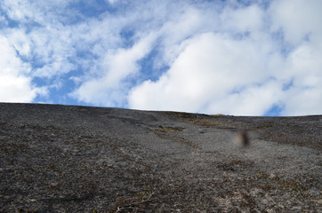 Steep rocky mountain slope