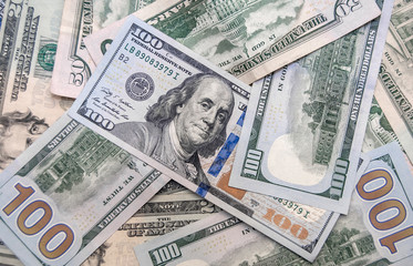 background from banknotes of dollars