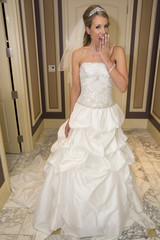 Bride getting ready for her wedding.