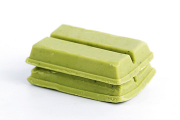 green tea chocolate wafer