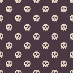 Fototapeta na wymiar Seamless halloween pattern with skulls.