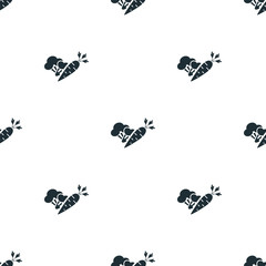 Naklejka premium Broccoli and carrots icon