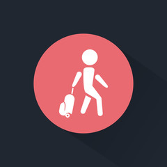 Man with suitcase icon
