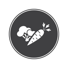 Broccoli and carrots icon