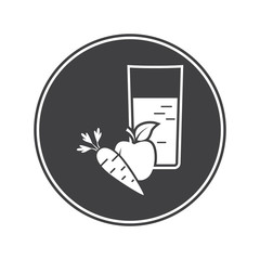 Apple with carrots juice icon