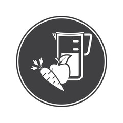 Apple with carrot juice icon