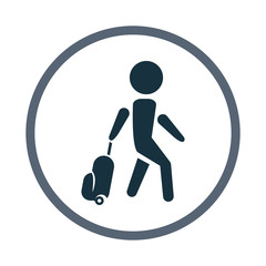 Man with suitcase icon