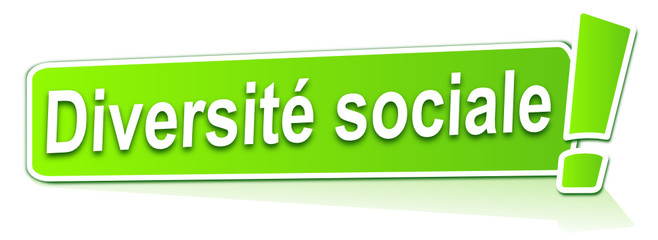diversité sociale sur étiquette verte