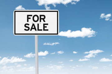 For sale sign under clear sky