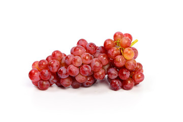 Ripe red grape isolated on white