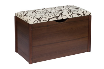 Soft stool isolated on white.