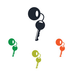 Room key at the hotel icon