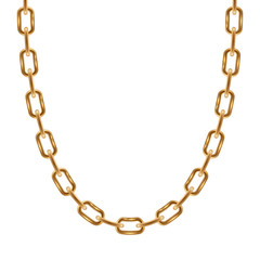 Thin chain golden metallic necklace or bracelet.