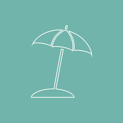 Beach umbrella icon