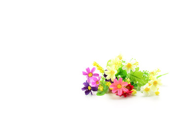 artificial flower isolated on white background