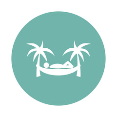 Man in hammock icon