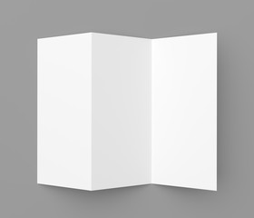 Leaflet blank tri-fold white paper brochure