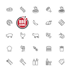 Steak and BBQ icon