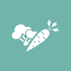 Broccoli and carrots icon