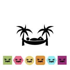 Man in hammock icon