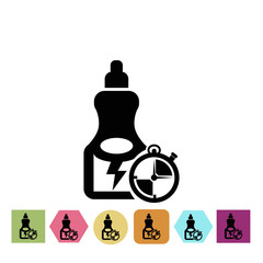 Sport nutrition charge your body icon