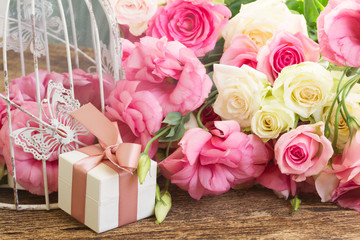 pink and white flowers